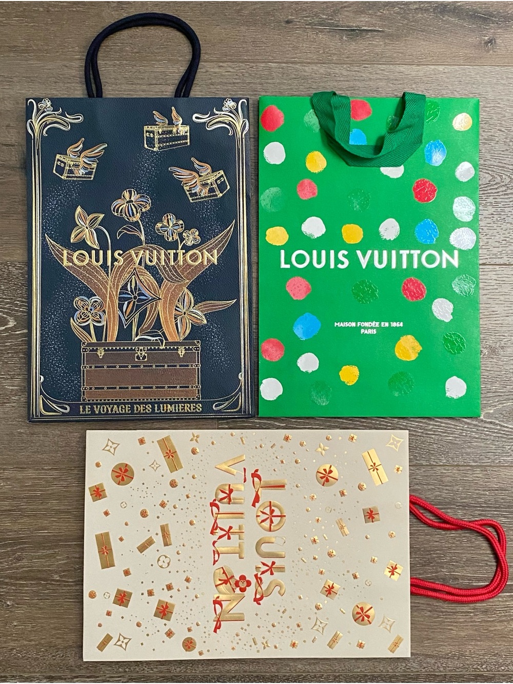 Limited Edition Louis Vuitton Gift Bags Set of 3
